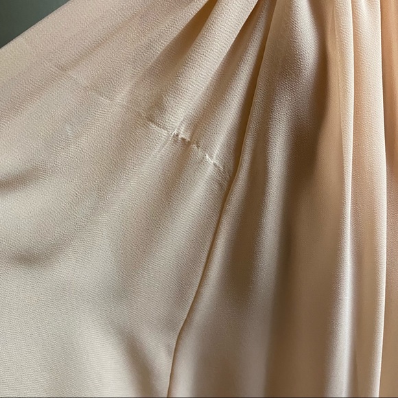 Vera Wang Peach Cream Dress Sz 4 - Picture 7 of 12